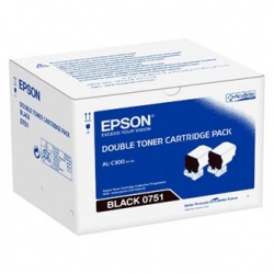 EPSON TONER C13S050751, BLACK, 14600 (2X7300)S, EPSON WORKFORCE AL-C300N, ORYGINAŁ