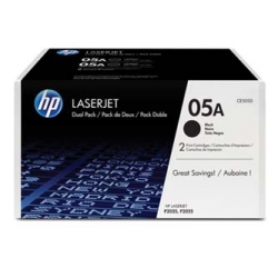 HP TONER CE505D, BLACK, 4600 (2X2300)S  05A  LASERJET P2035, 2055, 2SZT, O, ORYGINAŁ