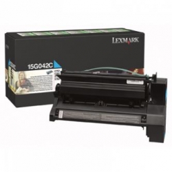 LEXMARK TONER 15G042C, CYAN, 15000S, ZWROTNY, ORYGINAŁ