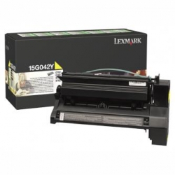 LEXMARK TONER 15G042Y, YELLOW, 15000S, ZWROTNY, ORYGINAŁ