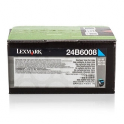 LEXMARK TONER 24B6008, CYAN, 3000S, 24B6008, ORYGINAŁ