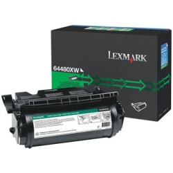 LEXMARK TONER T644, BLACK, 32000S, 64480XW, ORYGINAŁ