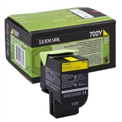 LEXMARK TONER 70C20Y0, YELLOW, 1000S, ZWROTNY, ORYGINAŁ