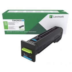 LEXMARK TONER 72K20C0, CYAN, 8000S, EXTRA DUŻA POJEMNOŚĆ, ORYGINAŁ