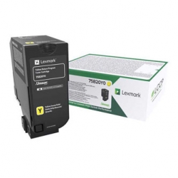 LEXMARK TONER 75B20Y0, YELLOW, 10000S, ZWROTNY, ORYGINAŁ