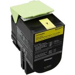 LEXMARK TONER 80C0H40, YELLOW, 3000S, DUŻA POJEMNOŚĆ, ORYGINAŁ