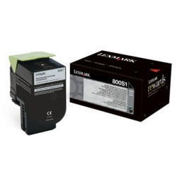 LEXMARK TONER 80C0S10, BLACK, 2500S, LEXMARK CX310DN, ORYGINAŁ