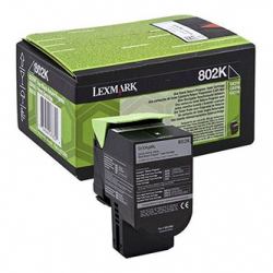 LEXMARK TONER 80C20KE, BLACK, 1000S, ZWROTNY, ORYGINAŁ