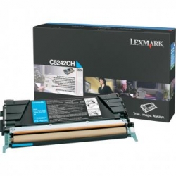 LEXMARK TONER C5242CH, CYAN, 5000S, LEXMARK C524, ORYGINAŁ