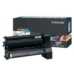 LEXMARK TONER C7722CX, CYAN, 15000S, LEXMARK C772, ORYGINAŁ