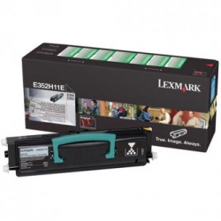 LEXMARK TONER E352H11E, BLACK, 9000S, ZWROTNY, ORYGINAŁ