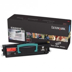 LEXMARK TONER E352H21E, BLACK, 9000S, LEXMARK E35X, ORYGINAŁ