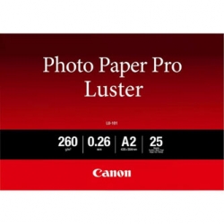 CANON LU-101 PHOTO PAPER PRO LUSTER, FOTO PAPIER, POŁYSK, BIAŁY, A2, 16.54X23.39", 260 G/M2, 25 SZT., 6211B026, ATRAMENT