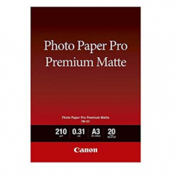 CANON PHOTO PAPER PREMIUM MATTE, FOTO PAPIER, MATOWY, BIAŁY, A3, 210 G/M2, 20 SZT., 8657B006, ATRAMENT