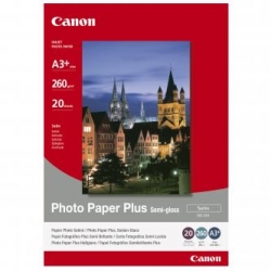 CANON PHOTO PAPER PLUS SEMI-G, FOTO PAPIER, PÓŁPOŁYSK, SATYNOWY TYP BIAŁY, A3+, 13X19", 260 G/M2, 20 SZT., SG-201 A3+, ATRAMENT