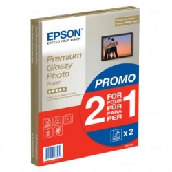 EPSON PREMIUM GLOSSY PHOTO PAPER, FOTO PAPIER, GRATIS 1+1 TYP POŁYSK, BIAŁY, A4, 255 G/M2, 30 SZT., C13S042169, ATRAMENT