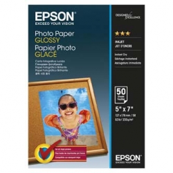 EPSON GLOSSY PHOTO PAPER, FOTO PAPIER, POŁYSK, BIAŁY, 13X18CM, 200 G/M2, 50 SZT., C13S042545, ATRAMENT