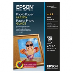 EPSON PHOTO PAPER, FOTO PAPIER, POŁYSK, BIAŁY, 10X15CM, 4X6", 200 G/M2, 100 SZT., C13S042548, ATRAMENT