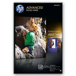 HP ADVANCED GLOSSY PHOTO PAPER, FOTO PAPIER, BEZ MARGINESU TYP POŁYSK, ZAAWANSOWANY TYP BIAŁY, 10X15CM, 4X6", 250 G/M2, 100 SZT., Q86