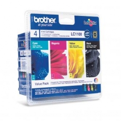 BROTHER TUSZ LC-1100VALBP, CMYK, 450/3X325S, BROTHER DCP-385C, ORYGINAŁ
