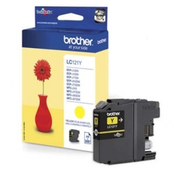 BROTHER TUSZ LC-121Y, YELLOW, 300S, BROTHER DCP-J552DW, ORYGINAŁ