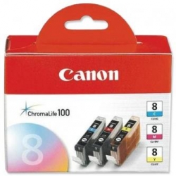 CANON TUSZ CLI8CMY, CYAN/MAGENTA/YELLOW, 0621B029, 0621B026, ORYGINAŁ