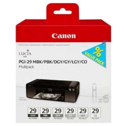 CANON TUSZ PGI-29 MBK/PBK/DGY/GY/LGY/CO MULTI PACK, BLACK/GREY, 4868B018, CANON PIXMA PRO 1, ORYGINAŁ