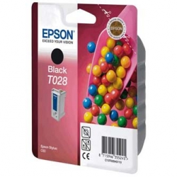 EPSON TUSZ C13T028401, BLACK, 600S, 17ML, ORYGINAŁ