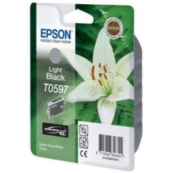 EPSON TUSZ C13T059740, LIGHT BLACK, 13ML, EPSON STYLUS PHOTO R2400, ORYGINAŁ