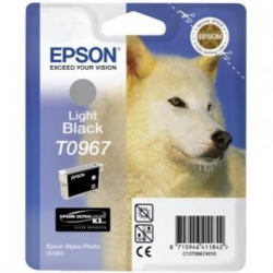 EPSON TUSZ C13T09674010, LIGHT BLACK, 13ML, EPSON STYLUS PHOTO R2880, ORYGINAŁ