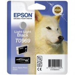 EPSON TUSZ C13T09694010, LIGHT LIGHT BLACK, 13ML, EPSON STYLUS PHOTO R2880, ORYGINAŁ