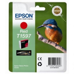 EPSON TUSZ C13T15974010, RED, 17ML, EPSON STYLUS PHOTO R2000, ORYGINAŁ