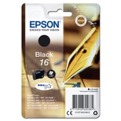 EPSON TUSZ C13T16214012, T162140, BLACK, 5.4ML, ORYGINAŁ