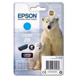 EPSON TUSZ C13T26124012, T261240, CYAN, 4, ORYGINAŁ