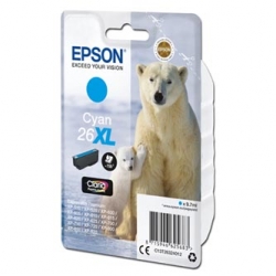 EPSON TUSZ C13T26324012, T263240, 26XL, CYAN, ORYGINAŁ