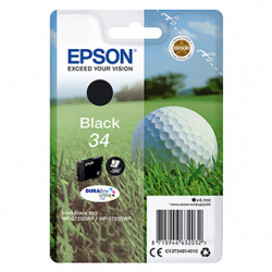 EPSON TUSZ C13T34614020, T346140, BLACK, Z ZABEZPIECZENIEM, ORYGINAŁ