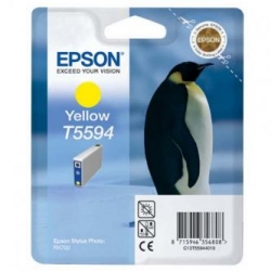 EPSON TUSZ C13T55944010, YELLOW, 13ML, EPSON STYLUS PHOTO RX700, ORYGINAŁ