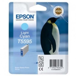 EPSON TUSZ C13T55954010, LIGHT CYAN, 13ML, EPSON STYLUS PHOTO RX700, ORYGINAŁ