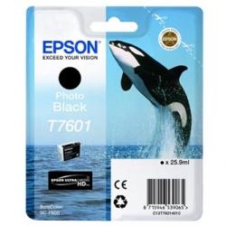 EPSON TUSZ C13T76014010, T7601, PHOTO BLACK, 25, ORYGINAŁ