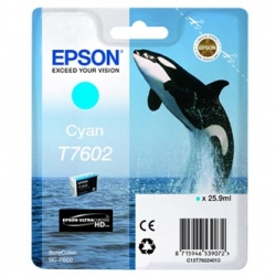 EPSON TUSZ C13T76024010, T7602, CYAN, 25, ORYGINAŁ