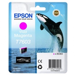 EPSON TUSZ C13T76034010, T7603, VIVID MAGENTA, 25, ORYGINAŁ