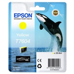 EPSON TUSZ C13T76044010, T7604, YELLOW, 25, ORYGINAŁ