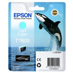 EPSON TUSZ C13T76054010, T7605, LIGHT CYAN, 25, ORYGINAŁ