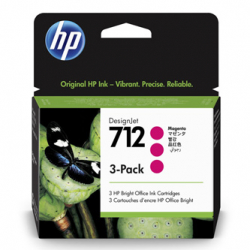 HP TUSZ 3ED78A  712, MAGENTA, 29ML  3-PACK DESIGNJET STUDIO,T210,T230,T250, ORYGINAŁ