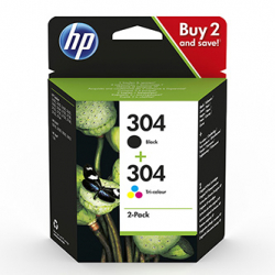 HP ZESTAW TUSZY 3JB05AE  304, CMYK, 100CMY-120KS  DESKJET 3720, 3721, 3722, 3723, ORYGINAŁ