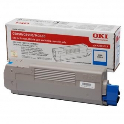 OKI TONER 43865723, CYAN, 6000S, OKI C5850, ORYGINAŁ